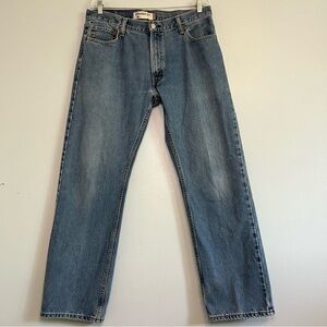 Levi's Mens Straight Fit 505 Jeans 100% Cotton Workwear Sz 36x32 Med Wash Blue